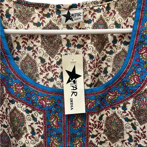 Bohemian Long Sleeve Dress with Paisley Print - Picture 3 of 3